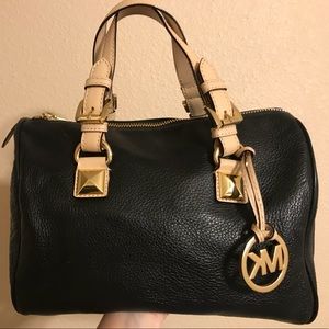 New Michael Kors Grayson Medium Leather Satchel